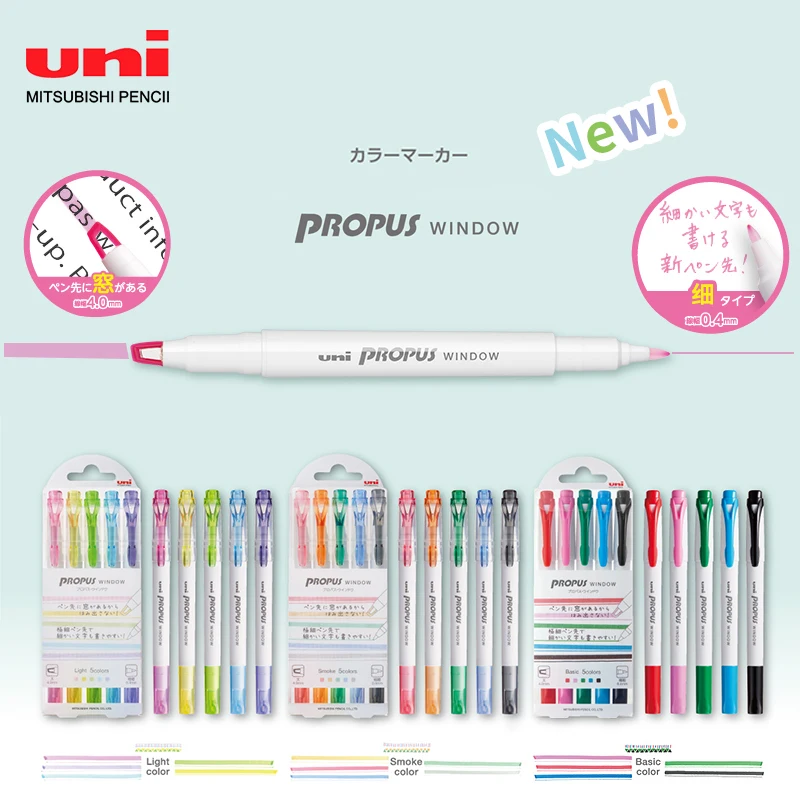 

1pcs UNI PUS-102T PROPUS Highlighter Marker Soft Color 4.0 Mm / 0.4 Mm Double-headed Marker Pen Hand Account