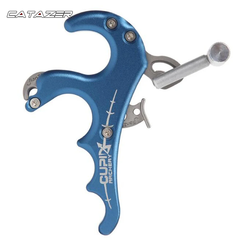 

4 Finger Bow Release Caliper Thumb Trigger Grip 5 Colors Aluminum Alloy Bow Release Aid Compound Bow Archery Accessories