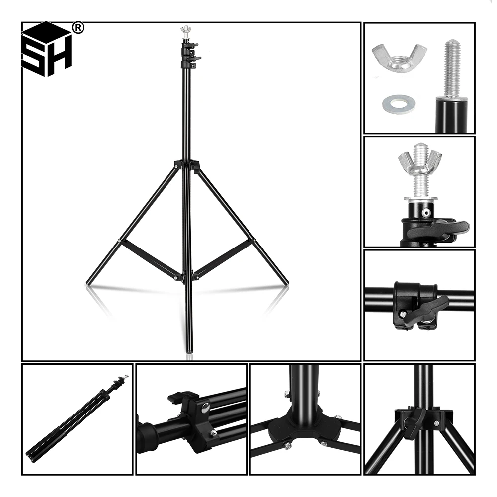 SH Photography Background Stand Kit With Adjustable Stand Support System Backdrops For Photo Studio Chromakey Green Screen Frame