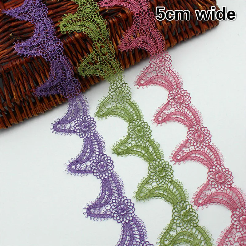 

Lovely Water Soluble Embroidery Flower Lace DIY Soft Fabric Clothes Skirt Hat Headwear Underwear Bra Pajamas Decoration Dentelle