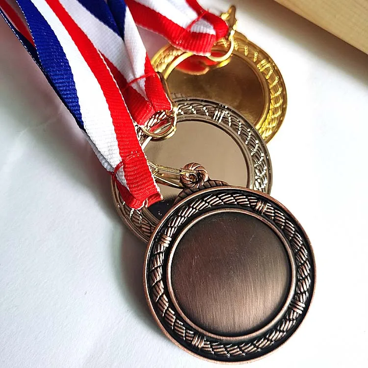 Rugby  Medals Gold Color and Silver Color and Branze Color With Ribbon=5.0CM