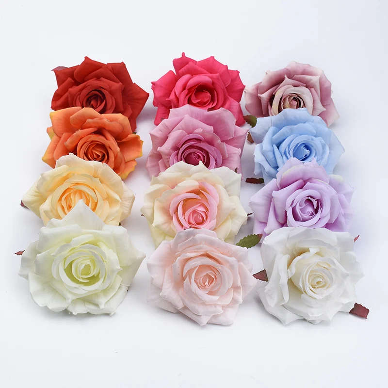 100 Stück Seidenrosen, Blumen, Wanddekoration, Badezimmer-Accessoires, Weihnachtsdekorationen für Zuhause, Hochzeit, Günstige Kunstpflanzen, Brautbrosche – Detail 2