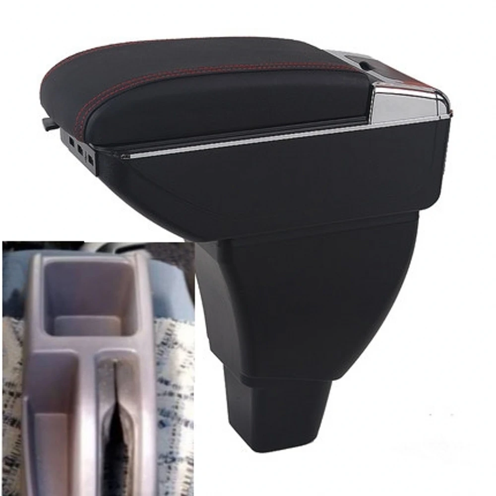 For Pajero Mini armrest box central Store content Storage box with cup holder ashtray USB interface