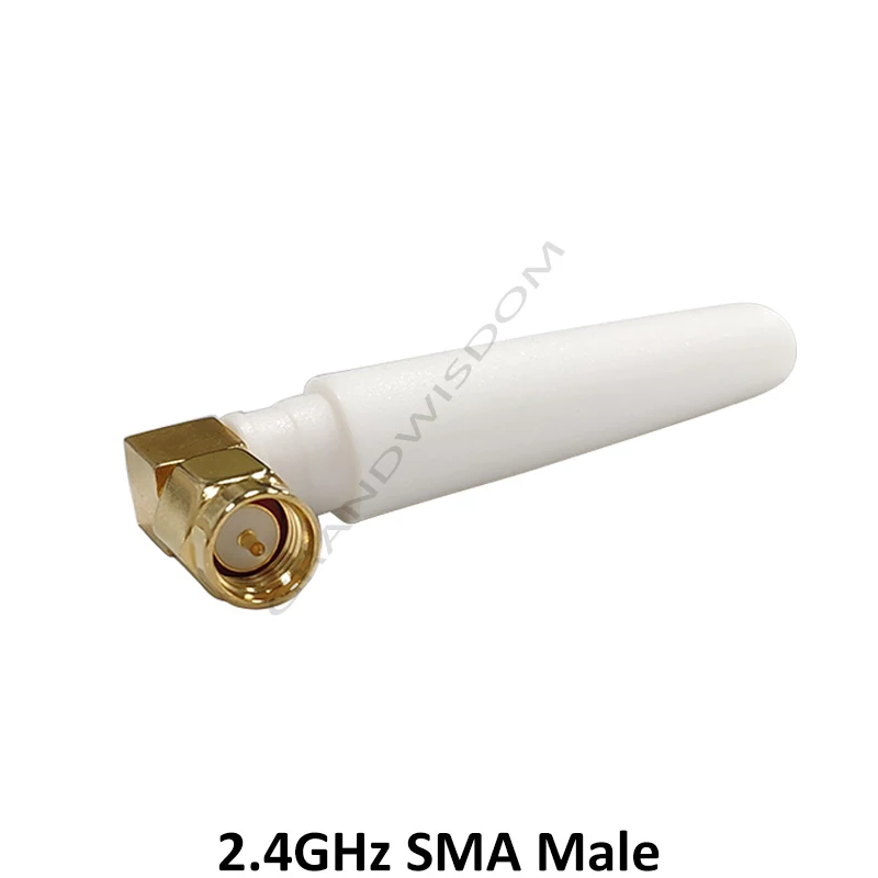 2.4GHz 안테나 2 개 와이파이 SMA 수 암 커넥터, 2 ~ 3dbi 2.4 IOT 안테나, 소형 안테나, 화이트 안테나 라우터