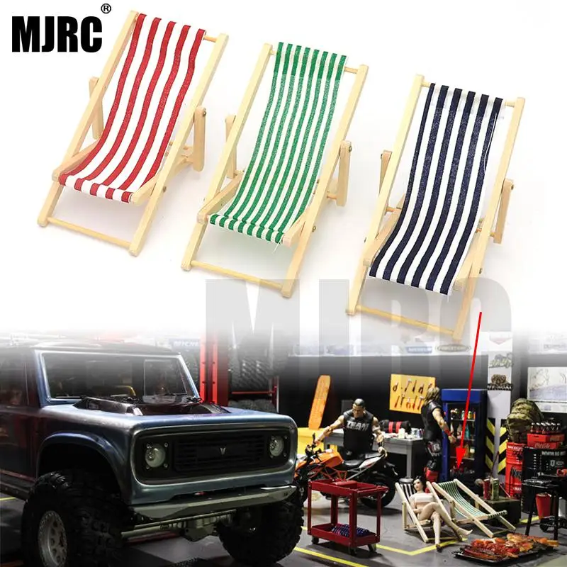 

1pcs Simulation Wood Fold Beach Chair For 1/10 Rc Crawler Car Trx4 Defender Trx-4 Bronco Rc4wd D90 D110 Axial Scx10 90046 Rr10