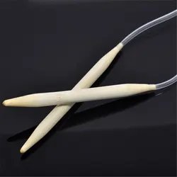 10mm Bamboo Circular Knitting Needles Transparent Tube Crochet Hooks Set for Thick Yarn DIY Crafts Tools 120cm Long, 1 PC