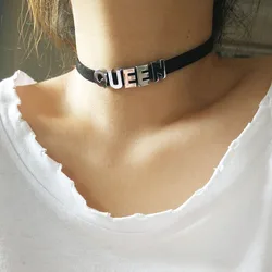 Solid Metal Letter Choker Collares DIY Custom Personalized Name Necklaces for Women Anniversary Birthday Gift Jewelry Customized