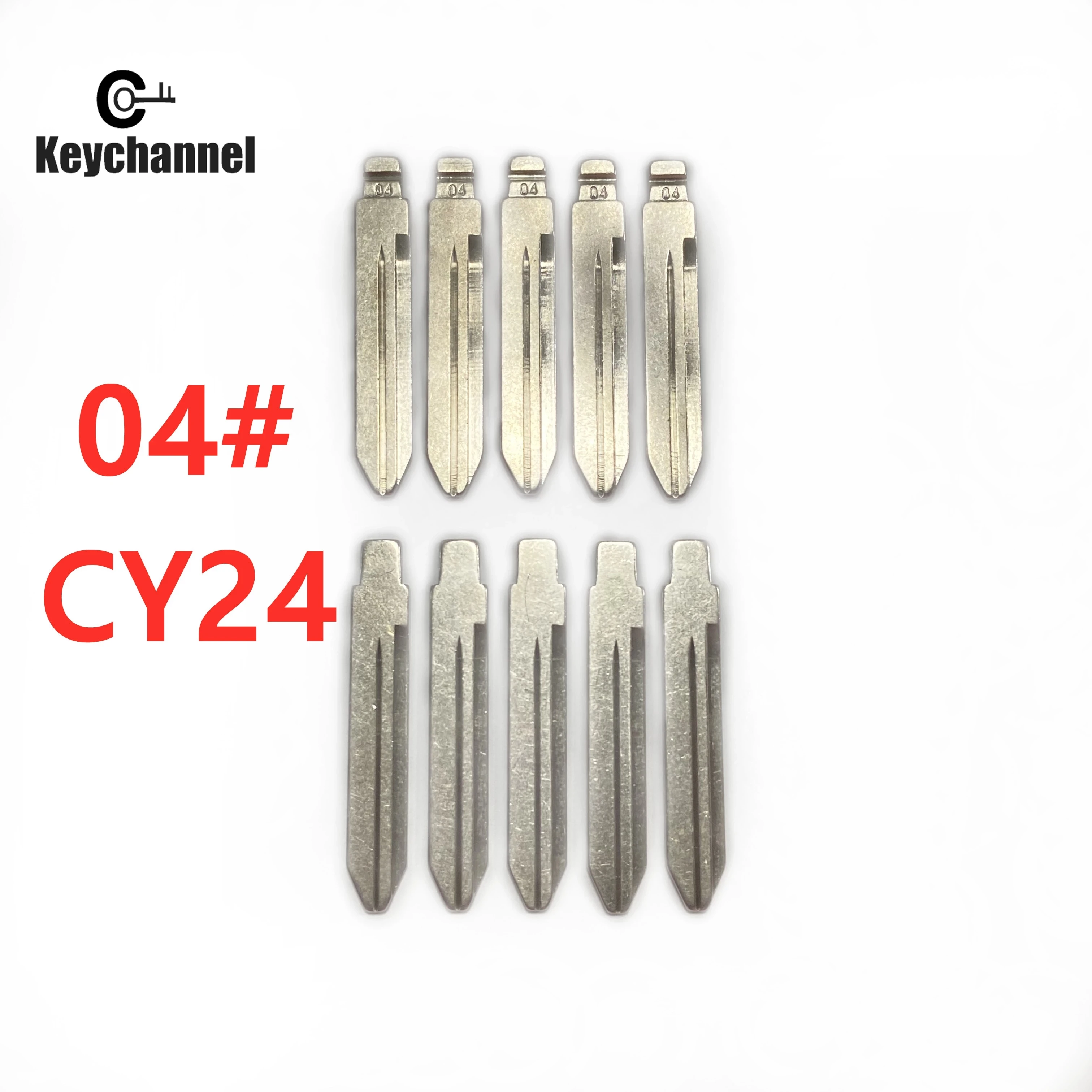 10pcs/lot Car Key Blade CY24  KD Metal Blank #04 for Jeep CHEROKEE Dodge AVENGER Chrysler for KD KEYDIY VVDI Xhorse Flip Remote