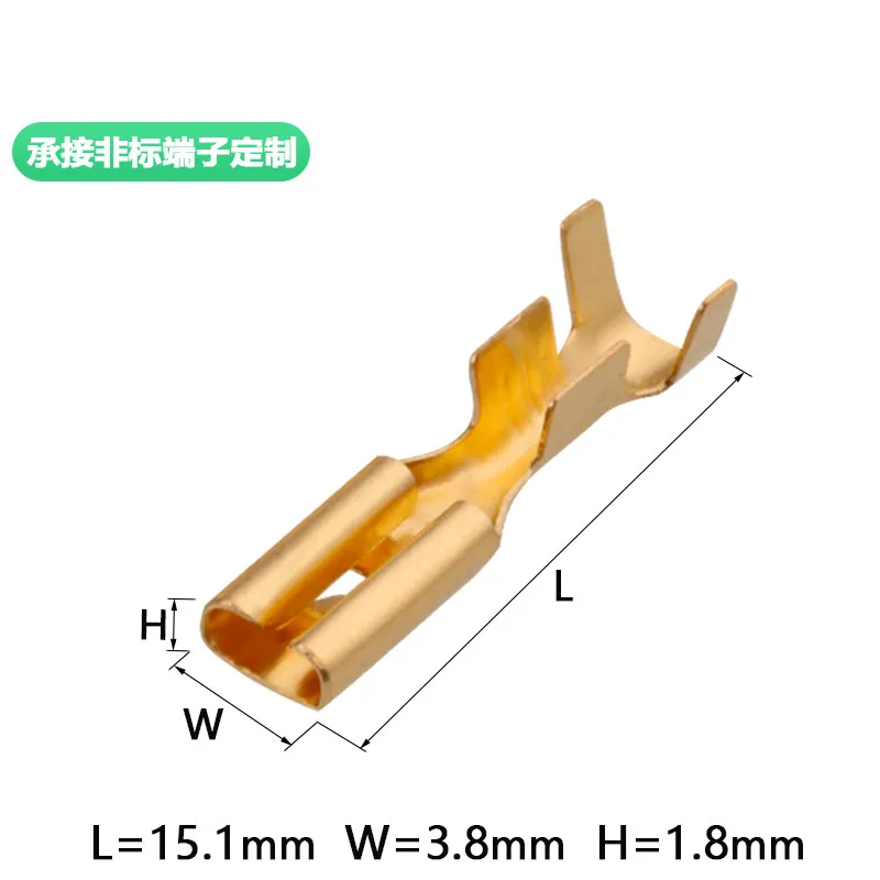 50PCS 2.8 square spring dj621-a2.8 for flat automobile connector 110 copper  0.5A