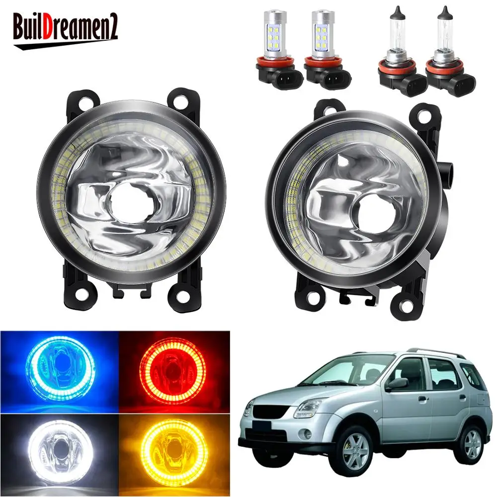 Angel Eye Fog Light Assembly For Subaru Justy III (G3X) Hatchback 2003-2008 Car H11 Front Bumper Fog Light Halo Ring DRL 20W 12V