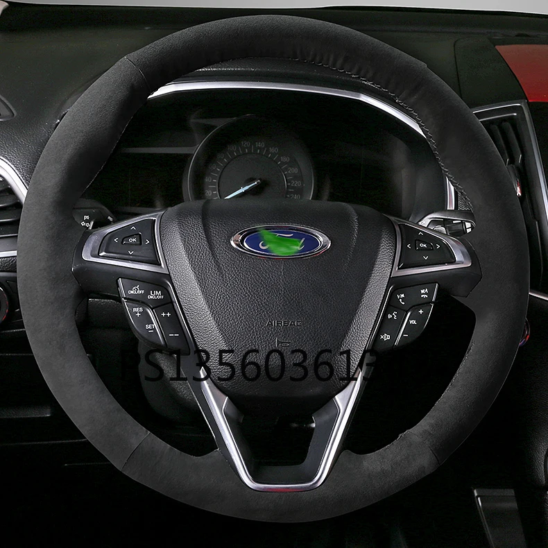 

Suitable for Ford Edge Focus Escape Escort Ecosport Taurus Kuga Mondeo hand-stitched leather steering wheel cover