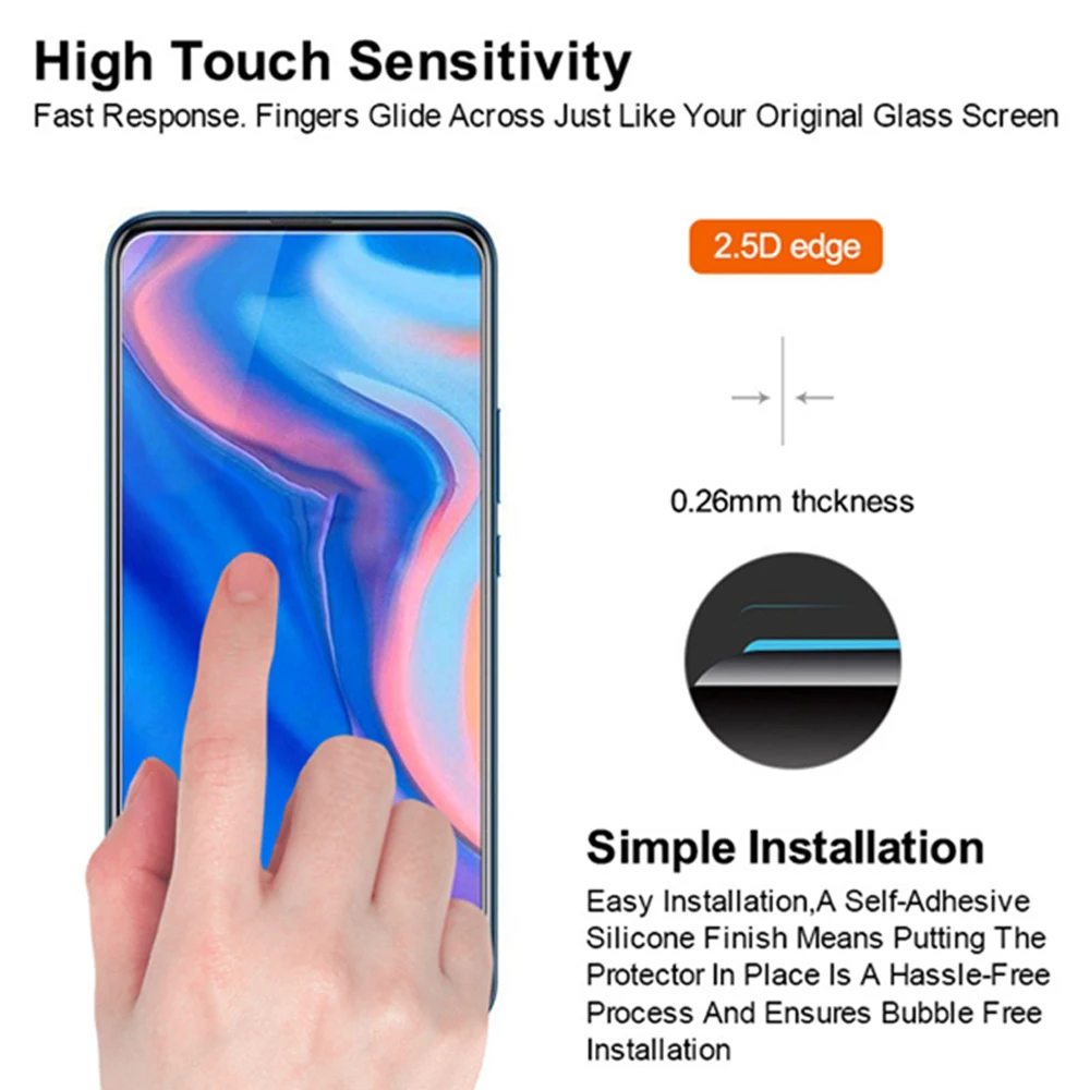 3Pcs for huawei p smart plus 2020 2019 2018 tempered glass p smart pro Z S protective phone screen protector film smartphone