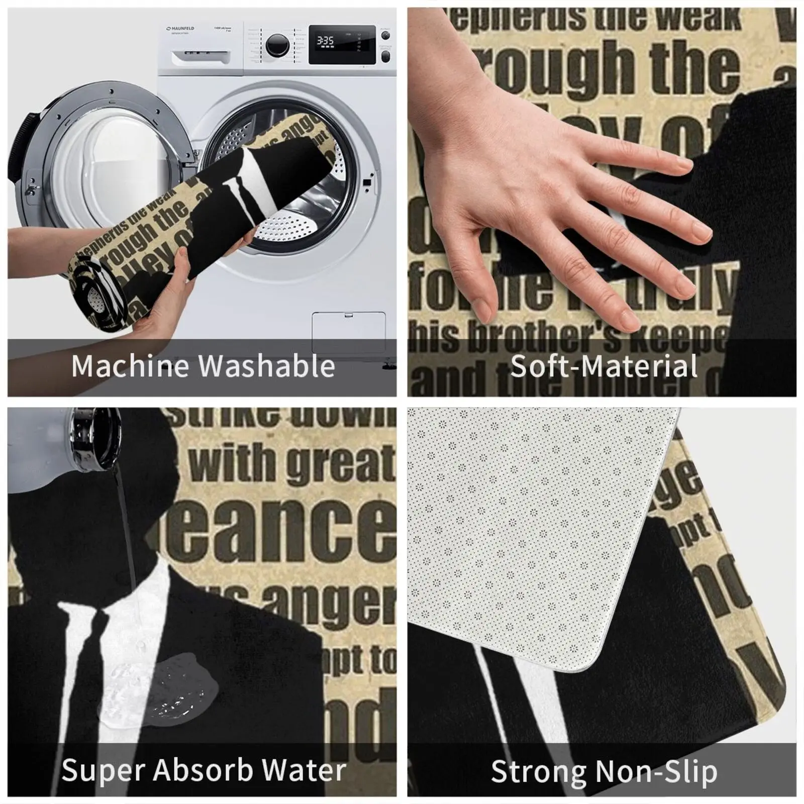 لب الخيال السجاد حصيرة البساط وسادة لينة اللب الخيال Ezekiel 25 17 جون ترافولتا صموئيل L جاكسون جانغو #4