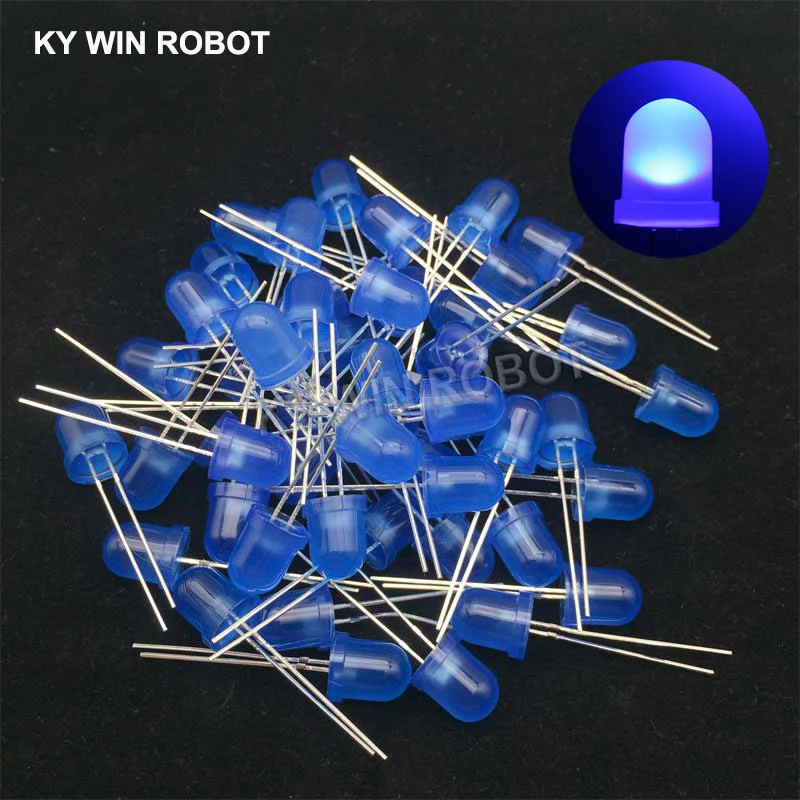 50 Stück 8MM LED-Dioden 8 MM Sortiment-Set Weiß Grün Rot Blau Gelb DIY Leuchtdioden – Detail 4