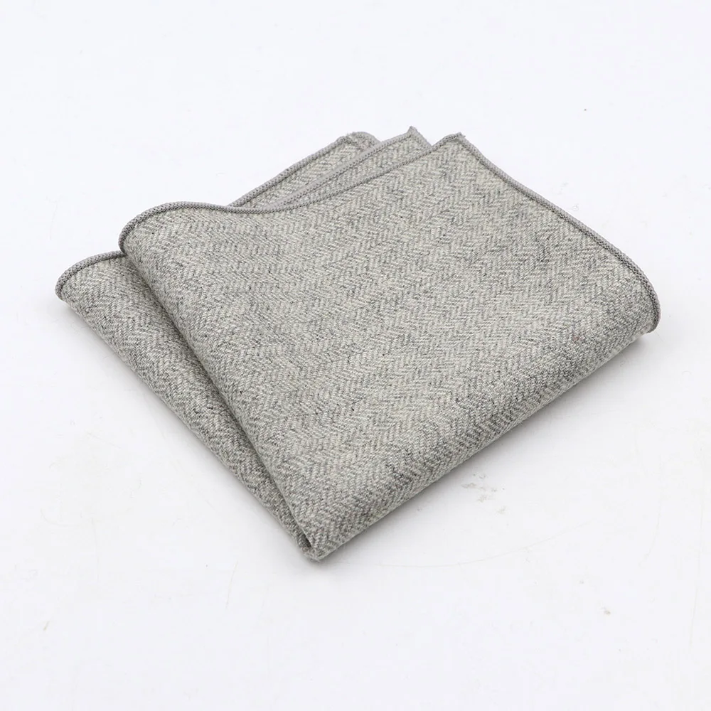 Men's High Quality Wool Cotton Handkerchief Pocket Square