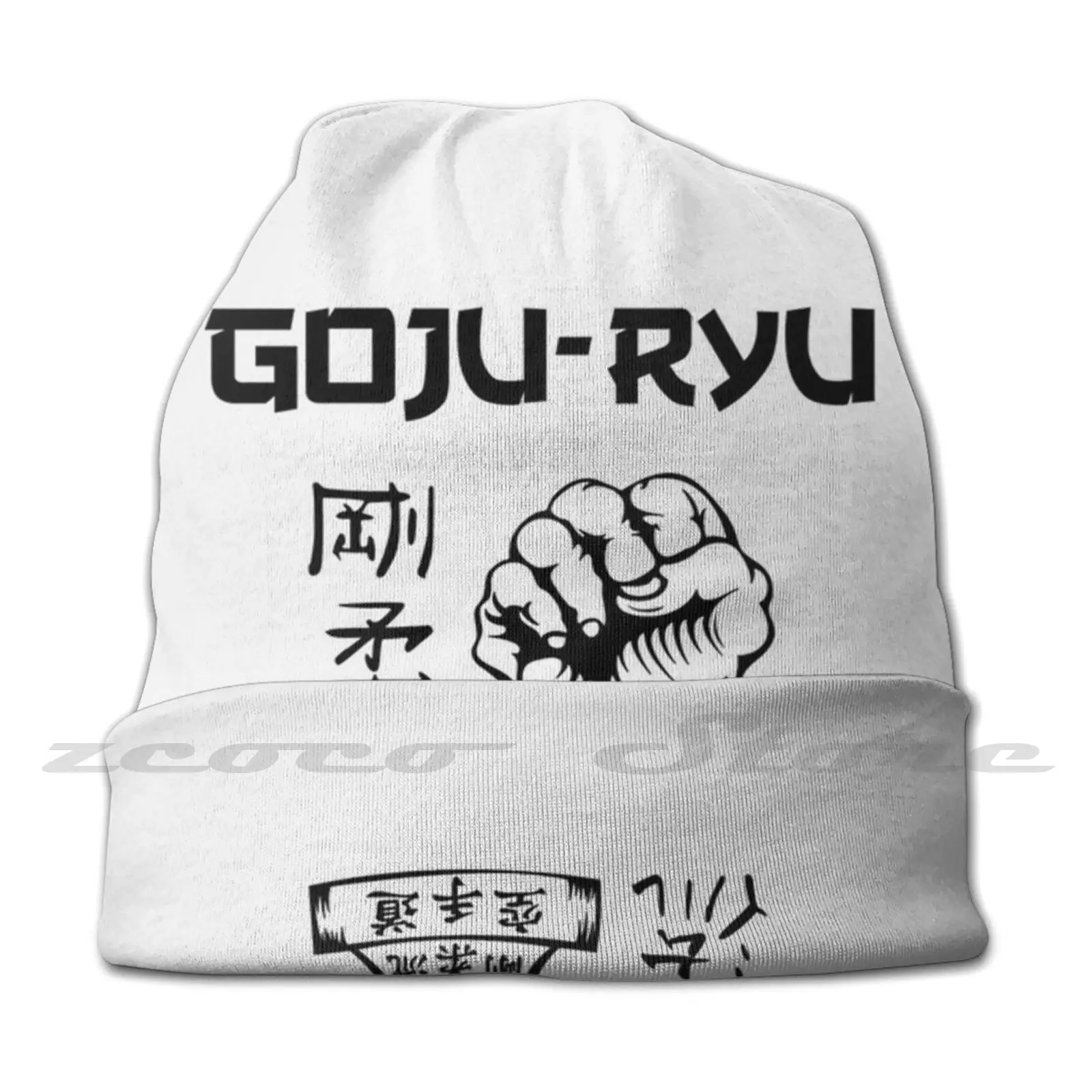 Goju Ryu Karate Martial Arts Personalized Pattern Knit Hats Plus Size Elastic Soft Cap Karate Shotokan Kyokushin Goju Ryu