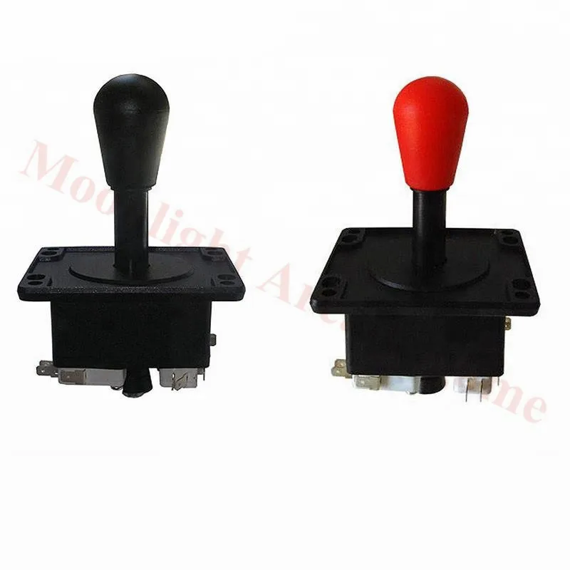 2pcs Black/Red bat top American HAPP Style Joystick with acemake Microswitches 4/8 Way Elliptical Handle for Arcade Game machine