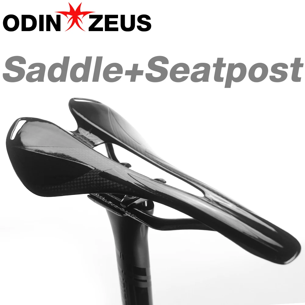 

OdinZeus-Carbon Fiber MTB Bicycle Saddle, Road Bike Seat Cushion, Mountain Fold Bike Front Seat, 27.2/30.8mm, 31.6mmx 350/400mm