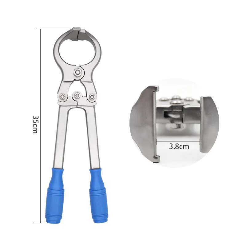 1PC Sheep Castration Pliers Stainless Steel Bloodless Castration Clamp Cattle Goat Wether Pliers Carbon Castration Pliers