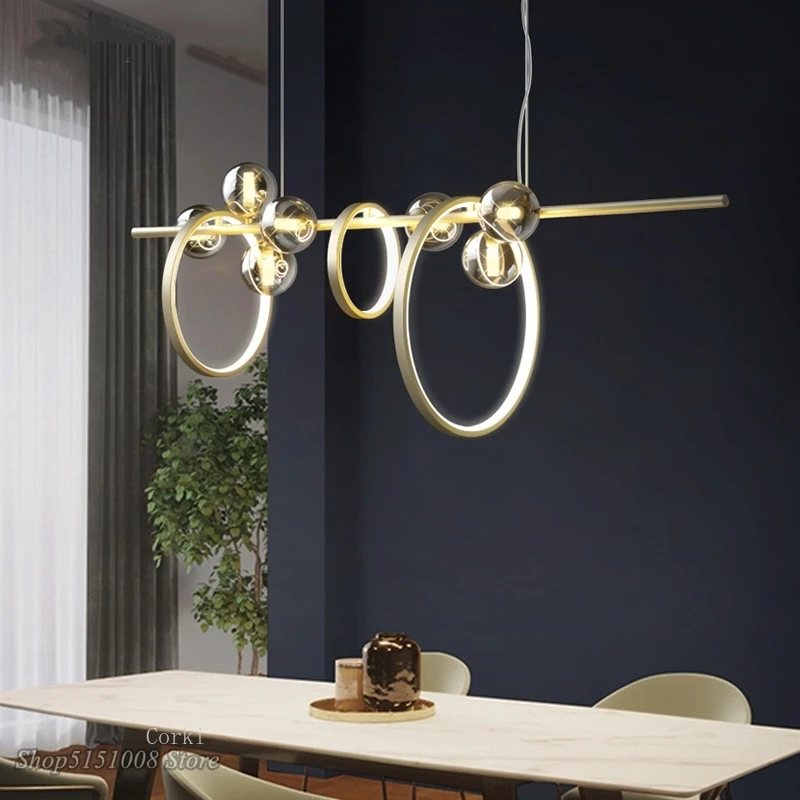 

Modern Glass Chandeliers Led G9 Pendant lamp Kitchen Hanging lamp Home Decor Lighting Fixtures for Dining room Bar Restaurant