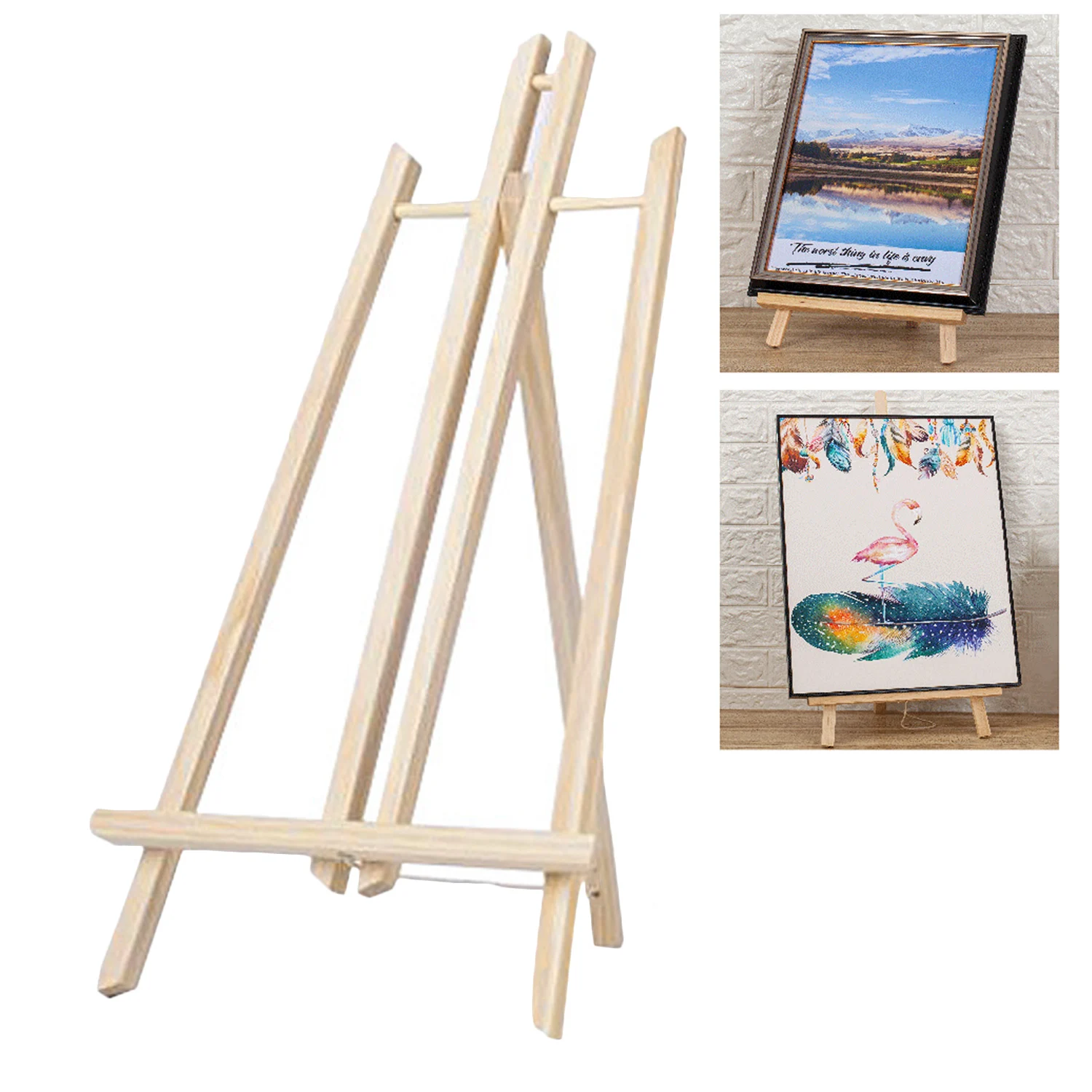 Portable Wooden Easel Display Shelf Holder Stand for Artist Painting Easel Sketching DIY Arts Photo Cards Exhibition Display