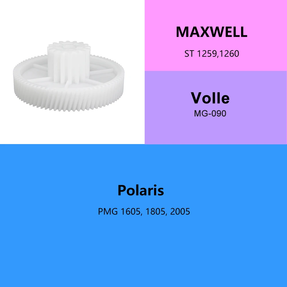 2pcs Meat Grinder Pinion Mincer Plastic Gear PLR020 Replacement for Polaris PMG 1605 1805 2005 Maxwell ST 1259 1260 Volle MG-090
