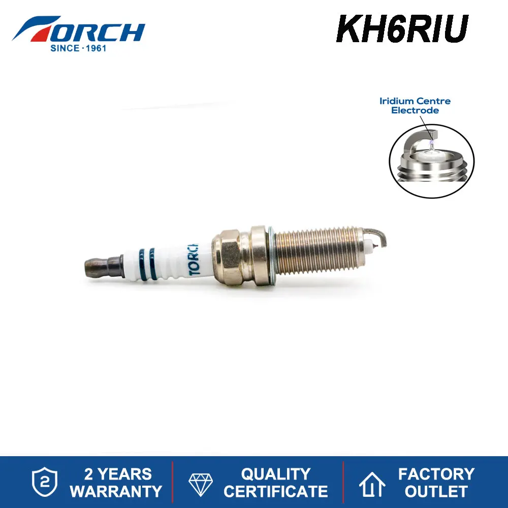 China Original Iridium TORCH Spark Plug KH6RIU Compatible Spark Ignition Candle Candle ILZFR5B for 0242229708 Champion OE190T10