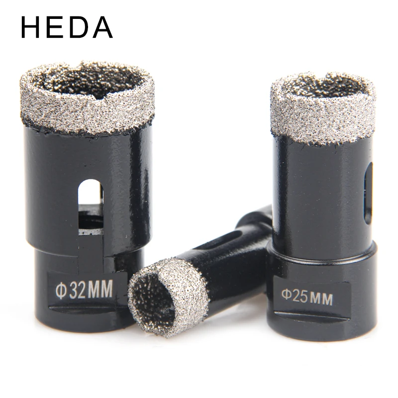 6-130mm 1Pc M14 Thread Shank Hole Saw Dry Vacuum Brazed Diamond Core Drill Bits For Angle Grinder Ceramic Tile Granite Marble