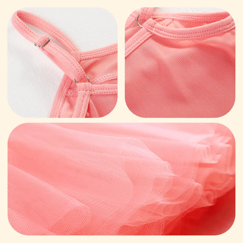 Ballet Leotards for Girls Ballet Tutu Dress Children Mesh Splicing Dance Tutu Pettiskirt Toddler Camisole Princess Dress