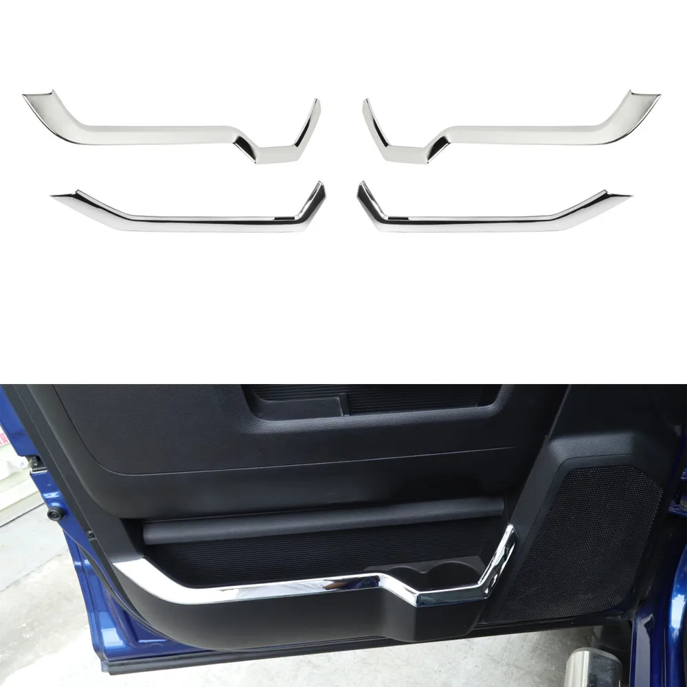 

For Dodge Ram 2010-2017 Car Front and Rear Door Storage Box Decoration Strips ABS New Car Styling Moldings 4Pcs/set