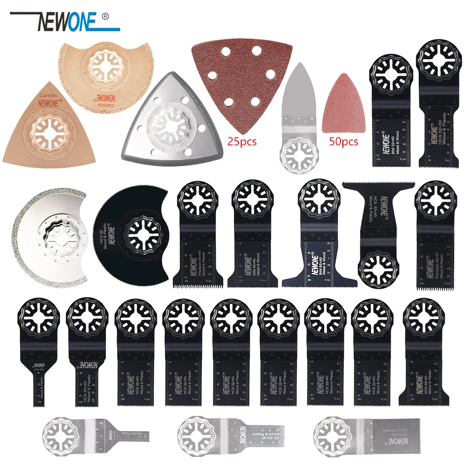 Starlock Plunge Cut Oscillating Multi-Tool Blade Accessory Sets Ideal for Cutting Grinding Scraping Sanding