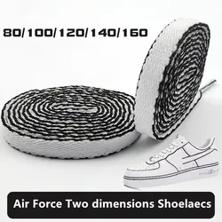 High Quality Two dimensions White Black Shoelaces 80/100/120/160 cm Women Men Hand-painted Sports Casual Basketball Shoes Laces