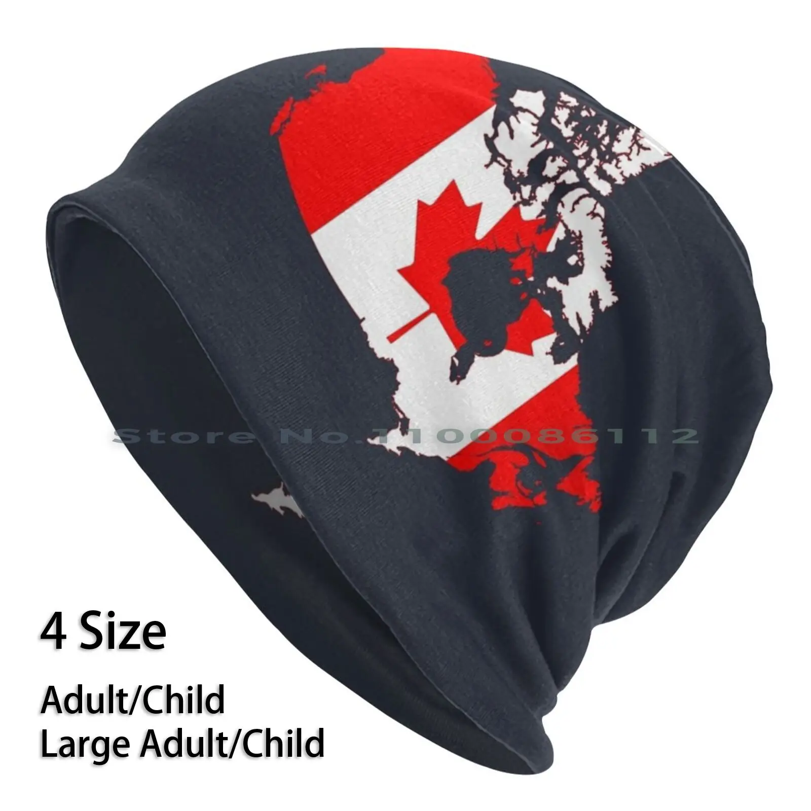 Canada Is A North American Country Beanies Knit Hat Maple Leaf North America Day Pride Canadian Flag Red And White Country