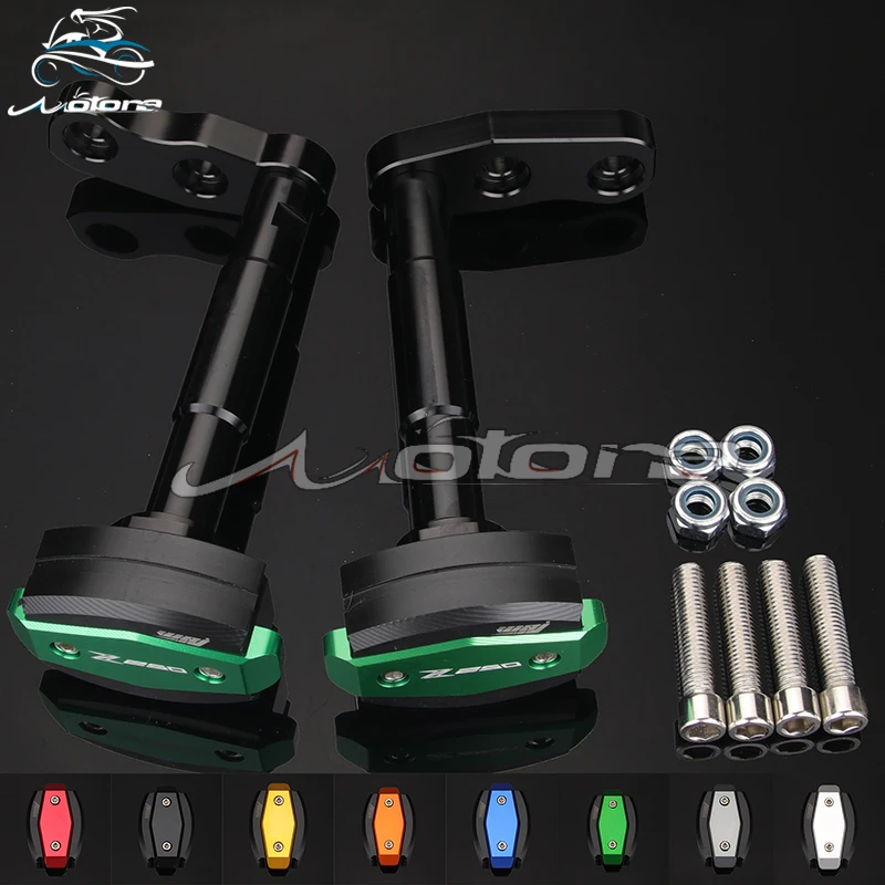 

Motorcycle CNC Crash Pad Frame Slider Falling Protection For Z250 Z300 2013 2014 2015 2016 13 14 15 16