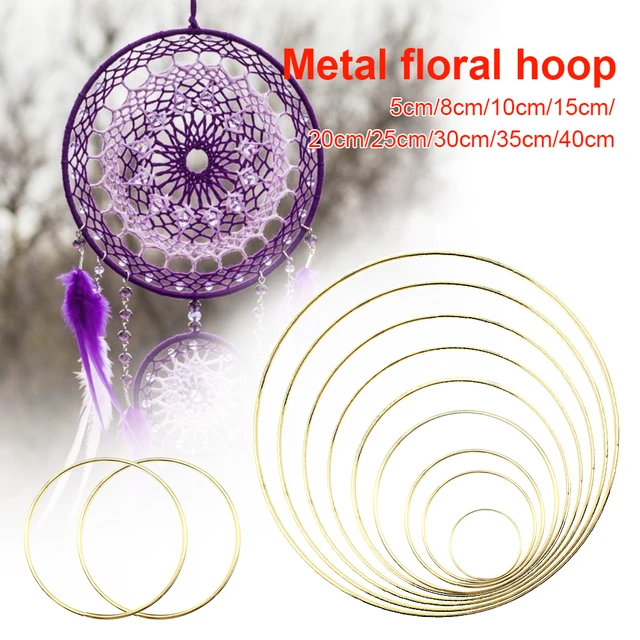 10 15 20 25 30 35 40cm Handmade Hoop Rings For Dream Catchers DIY Crafts Wedding Wind Chime Gold Metal Macrame Home Decoration AliExpress 15