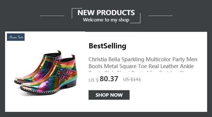Christia Bella Genuine Leather Men High Heel Boots Pointed Toe Party Dress Boots Fashion Business Ankle Boots Male Formal Shoes