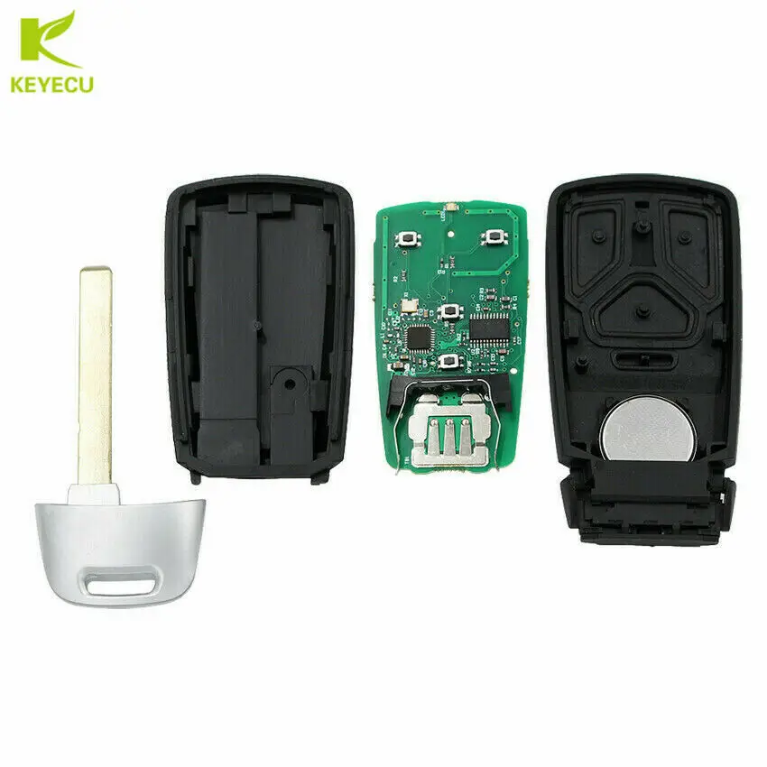 KEYECU Replacement Smart Remote Key Fob 4 Button 8S0959754 AL-315MHZ,4M0959754AK-433MHZ for Audi 2017-up A3 R8, 2016-Up TT