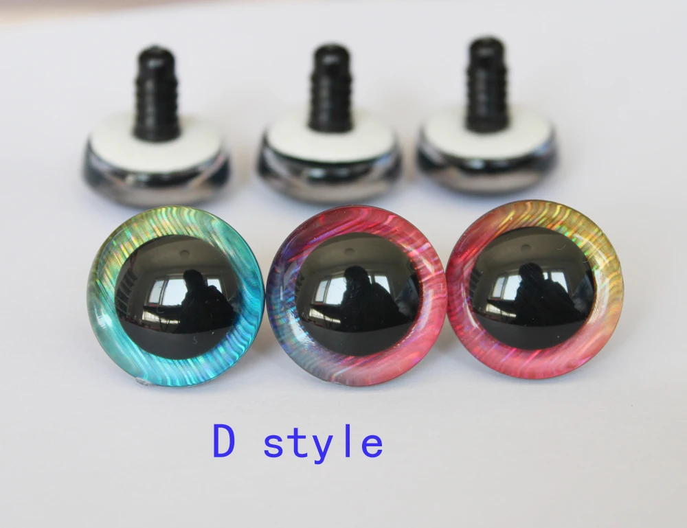 5 Paar Kreaturen-Puppenaugen, gemischte Farben, 12 mm bis 28 mm, rund, komisch glitzernde Spielzeugaugen mit Unterlegscheibe – HC10 – Detail 37