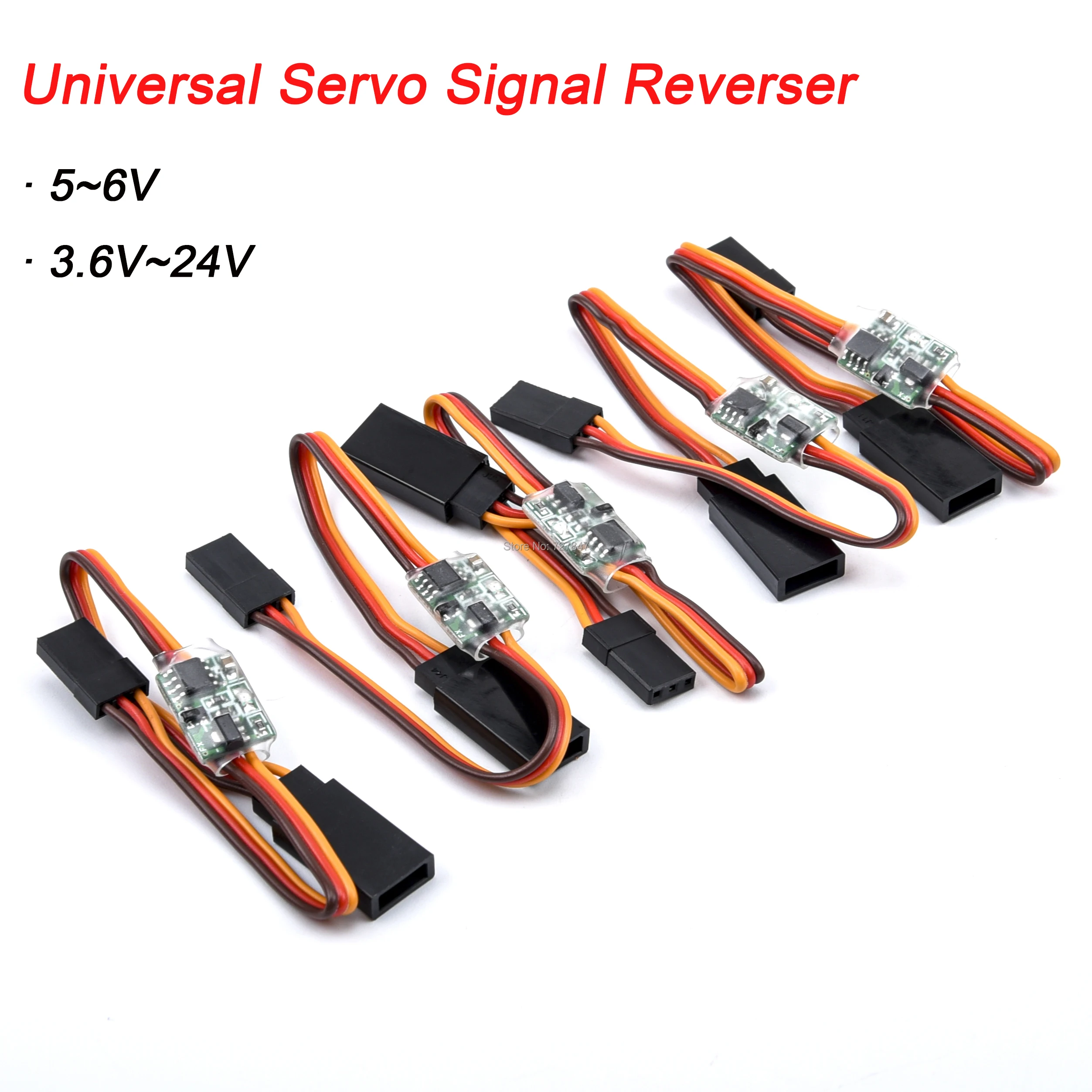 Universal 4~6V / 3.6V~24V Servo Signal Reverser For Rc Servo For JR Aeroplane V-Tail