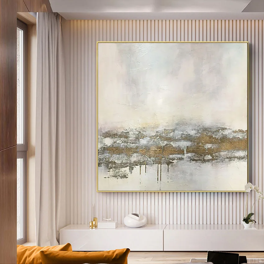 Frameless Handmade Canvas Oil Painting Modern Popular Acrylic Pigment Abstract Poster For Homes And Hotels Wall Art Decoration
