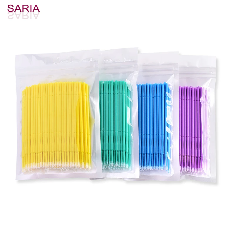 

100Pcs/bag Disposable MicroBrush Eyelashes Extension Individual Lash Removing Swab Micro Brush For Eyelash Extension Tools