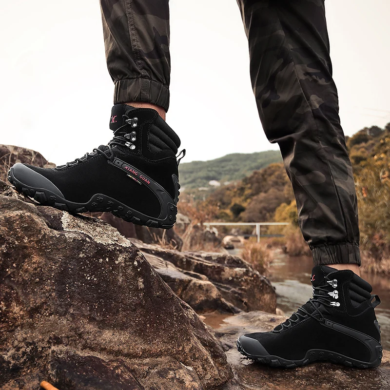 

Unisex Sneakers Winter Hiking Boots Cowhide Outdoor Off-road Non-slip Sports Snow Shoes Climbing Mountain Hunting Walking Sport