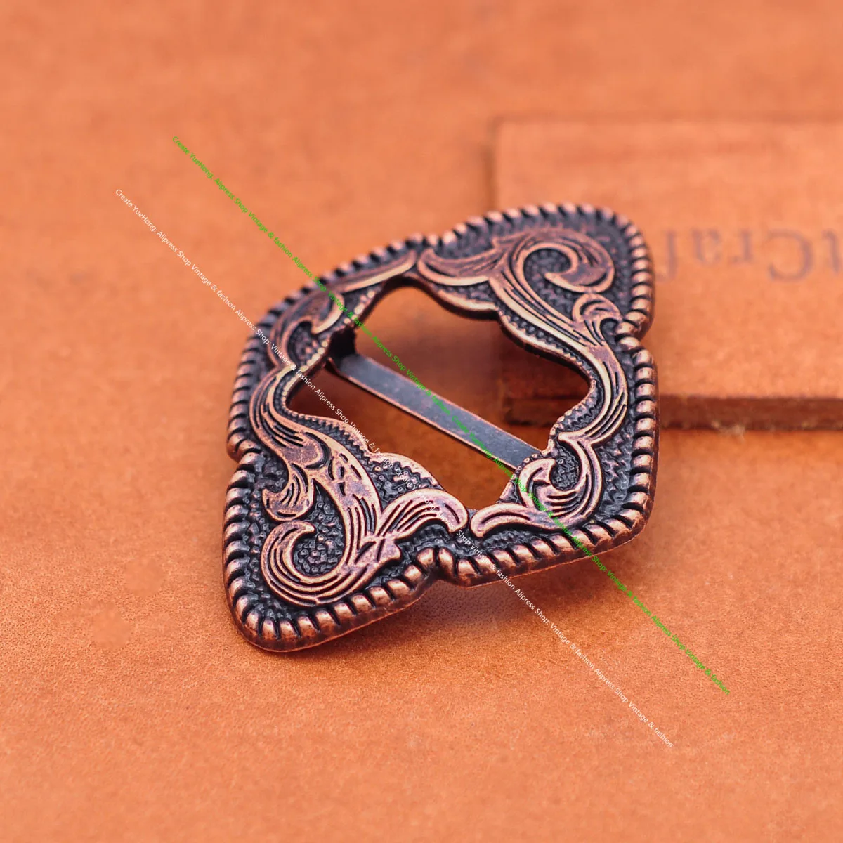 6x antike messing beschichtete Western Rodeo Blume geschnitzt Leder Handwerk Sattel Reiß nägel Halfter geschlitzt Concho Zaumzeug Gürtels chnalle Dekor – Detail 22