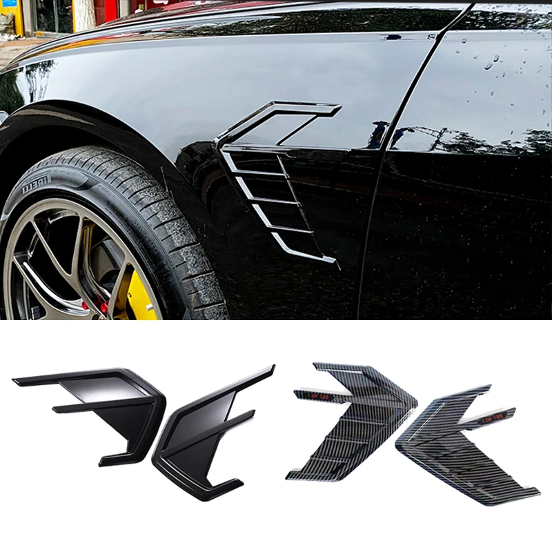 2Pcs ABT CAR sticker Side Fender vents ABT Trim FOR Audi A6L A7  Leaf board decorated with ABS material car accessories