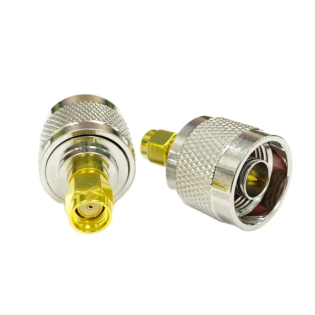 1pc N Stecker zu RP-SMA Stecker RF Coax Modem Adapter Konverter Stecker Gerade Vernickelt New Großhandel