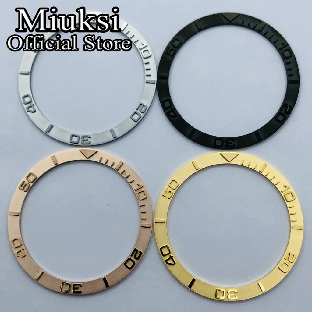 Miuksi 38mm flat stainless steel ceramic bezel fit SKX007 SKX009 bezel insert 38mm*31.5mm replacement watch accessories parts