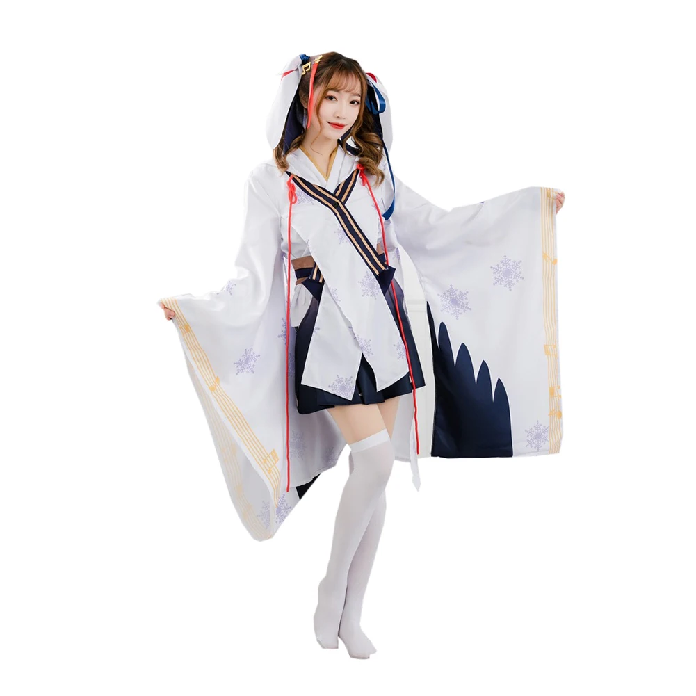 Brdwn V+ Womens Snow Miku Cosplay Costume Kimono Suit