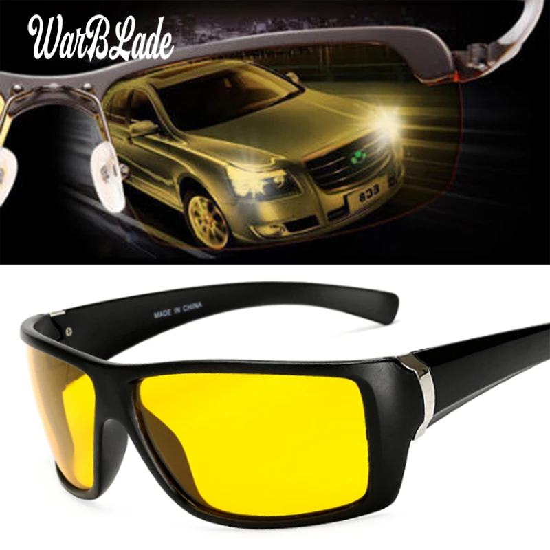 

WarBLade High Quality Polarized Night Driving Glasses For Men Anti Glare Safety Night Vision Square Sunglasses Eyewears