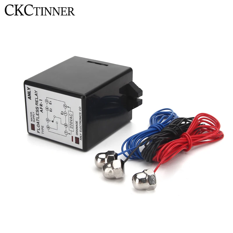 AFR -1 AC220V 50/60hz Liquid Level Controller Relay Water Level Switch Automatic Water Supply Drainage With Base and 2M Probe