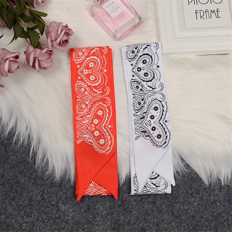 Blue Lion And Python Luxury Brand Scarf Women Silk Scarf Bag Hair Skinny Scarf 2023 Design Wrist Towel Foulard Femme Headband